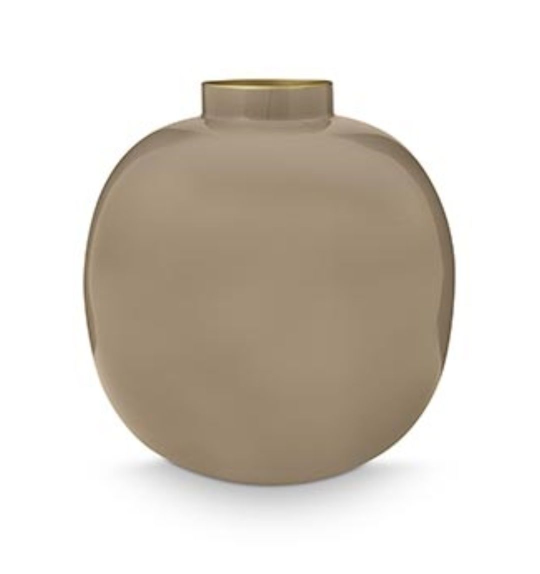 Vaso metal khaki 23cm